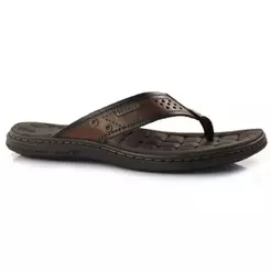 Chinelo Masculino de Couro Pegada 131221