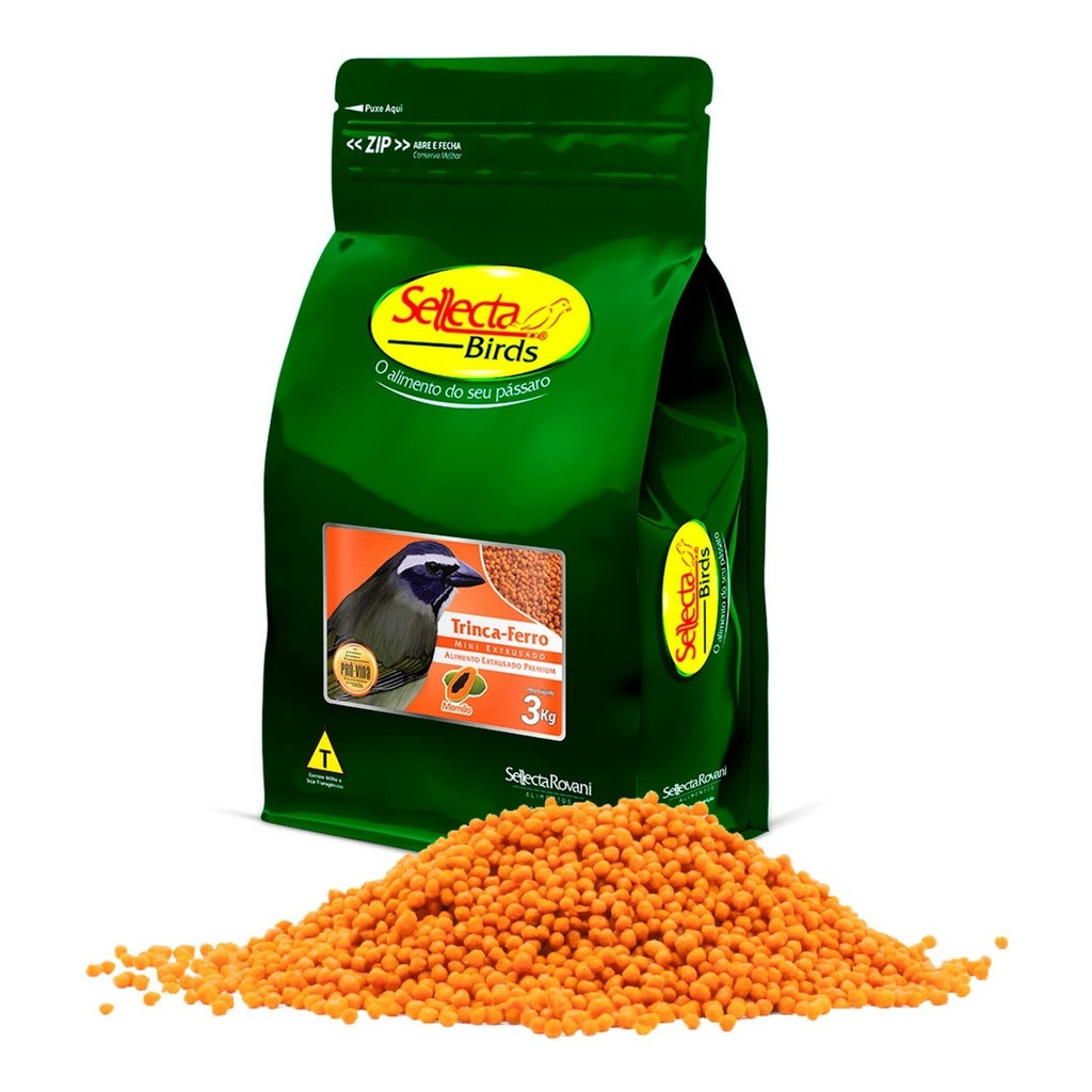 Ração Extrusada Trinca Ferro Mamão Sellecta 3 Kg