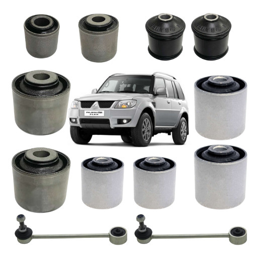 Kit 12pç Buchas Suspensão + Bieleta Pajero Tr4 2003 A 2015