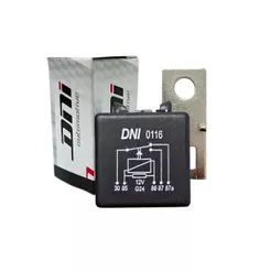 Relé Auxiliar Reversor 40/30a 5 Terminais 12v Universal Com Suporte DNI0116