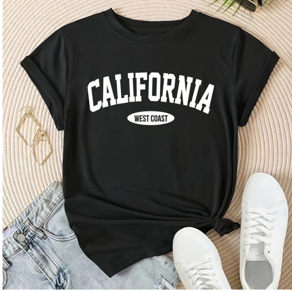 Camiseta Camisa Premium Camiseta Feminina TShirt California West Coast Camisa Estampada Promoção Envio Rapido