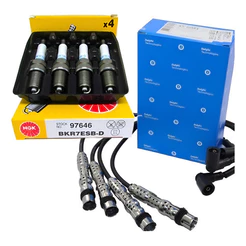 Kit Cabos E Velas Ignição Gol Voyage G4 G5 G6 1.6 8v Ea111 - Preto