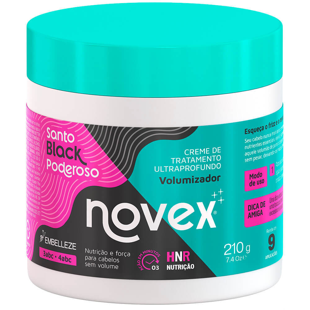 Novex Mini Creme de Tratamento Meus Cachos Santo Black Poderoso em Oferta na Shopee