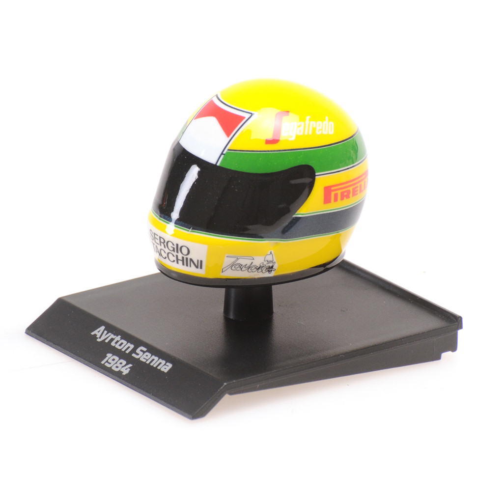 Miniatura Capacete Ayrton Senna 1984 - Toleman - Minichamps - 1:10