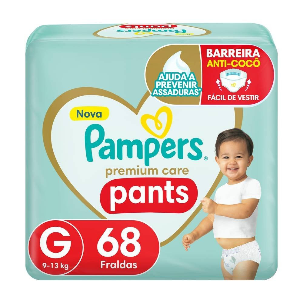Fralda Pampers Pants Premium Care G Com 68 Unidades em Oferta na Shopee