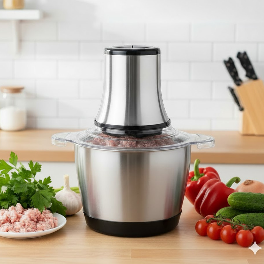 Picador De Alimentos 3L ou 2L Moedor De Carne Mixer Elétrico Processador 110v ou 220v - LUNALU