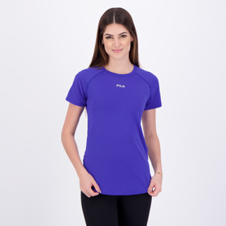 Camiseta Fila Bio III Feminina Azul em Oferta na Shopee