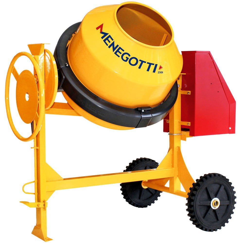 Betoneira 250 Litros com Motor 1HP 4 Pólos Monofásico Menegotti Prime (Bivolt)