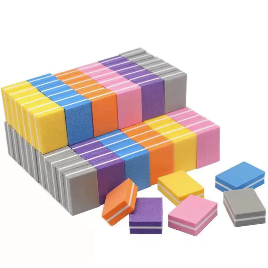 Mini Lixas Buffer 50/100/150/200/250 Bloco Quadrada Polidora Manicure nail designer 100/180 em Oferta na Shopee