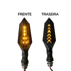 KIT 4 PISCA UNIVERSAL LED SEQUENCIAL MOTO YAMAHA YBR 125 150 FAZER 150 250