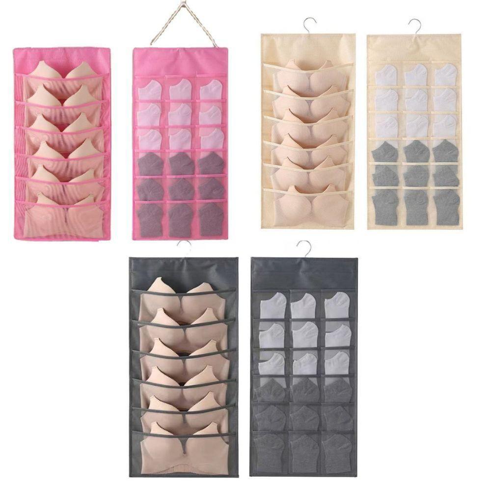 ORGANIZADOR CABIDE DUPLA FACE COLMEIA 24 BOLSOS PORTA SUTIA JOIAS DIVISORIAS CLOSET GUARDA ROUPA MULTIUSO