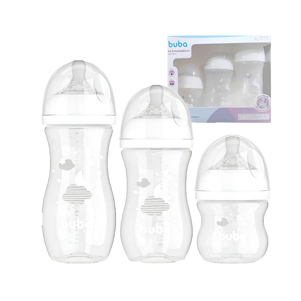 Mamadeiras Easy Flow Nuvem 120ml 270ml 330ml - Buba em Oferta na Shopee