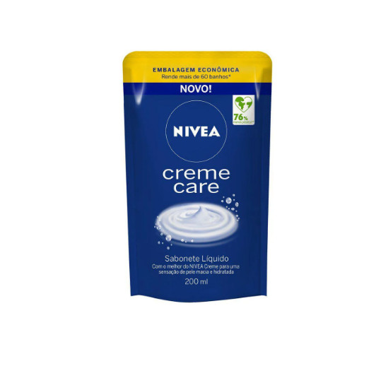 Refil Sabonete Líquido Corporal Nivea Creme Care com 200ml