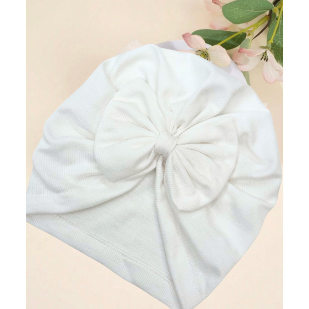 1/2/3 Touca Turbante Fofo De Algodão Laço Bebê  Grande Várias Cores