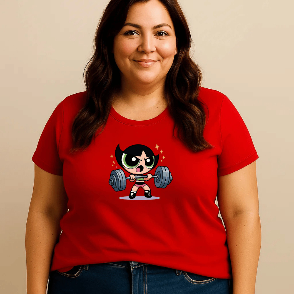 Camiseta Plus Size Feminina Estampada Meninas Poderosas Blusa 100% Algodão Academia