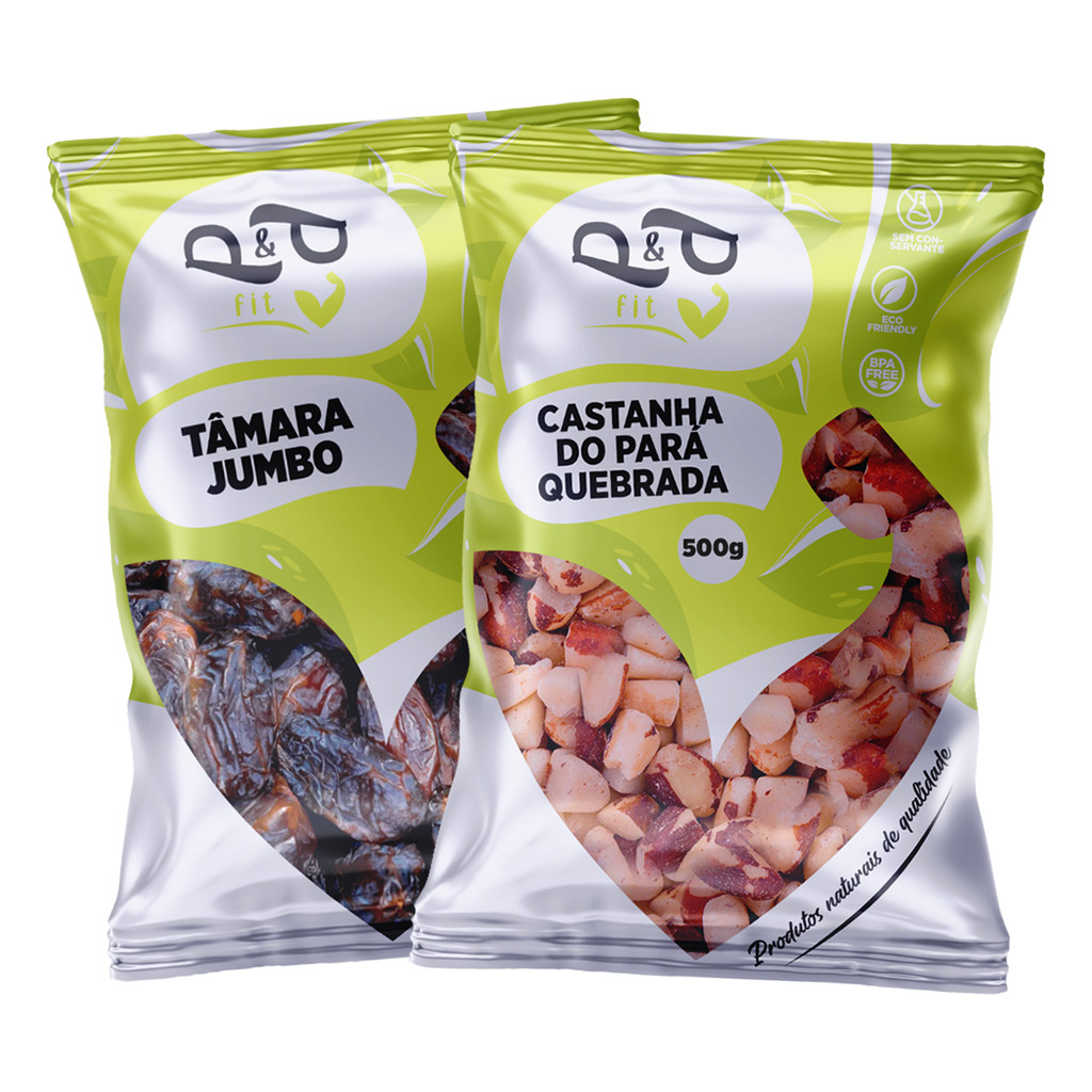 Kit Castanha do Pará 500g + Tâmara Jumbo Fresca Original Medjool em Oferta na Shopee