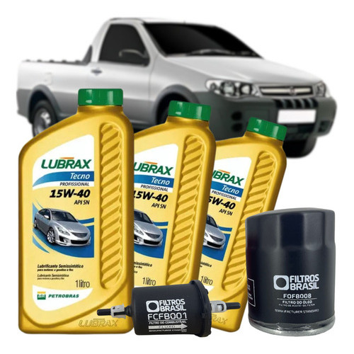 Revisao Óleo Strada Fire 1.4 Lubrax 15w40