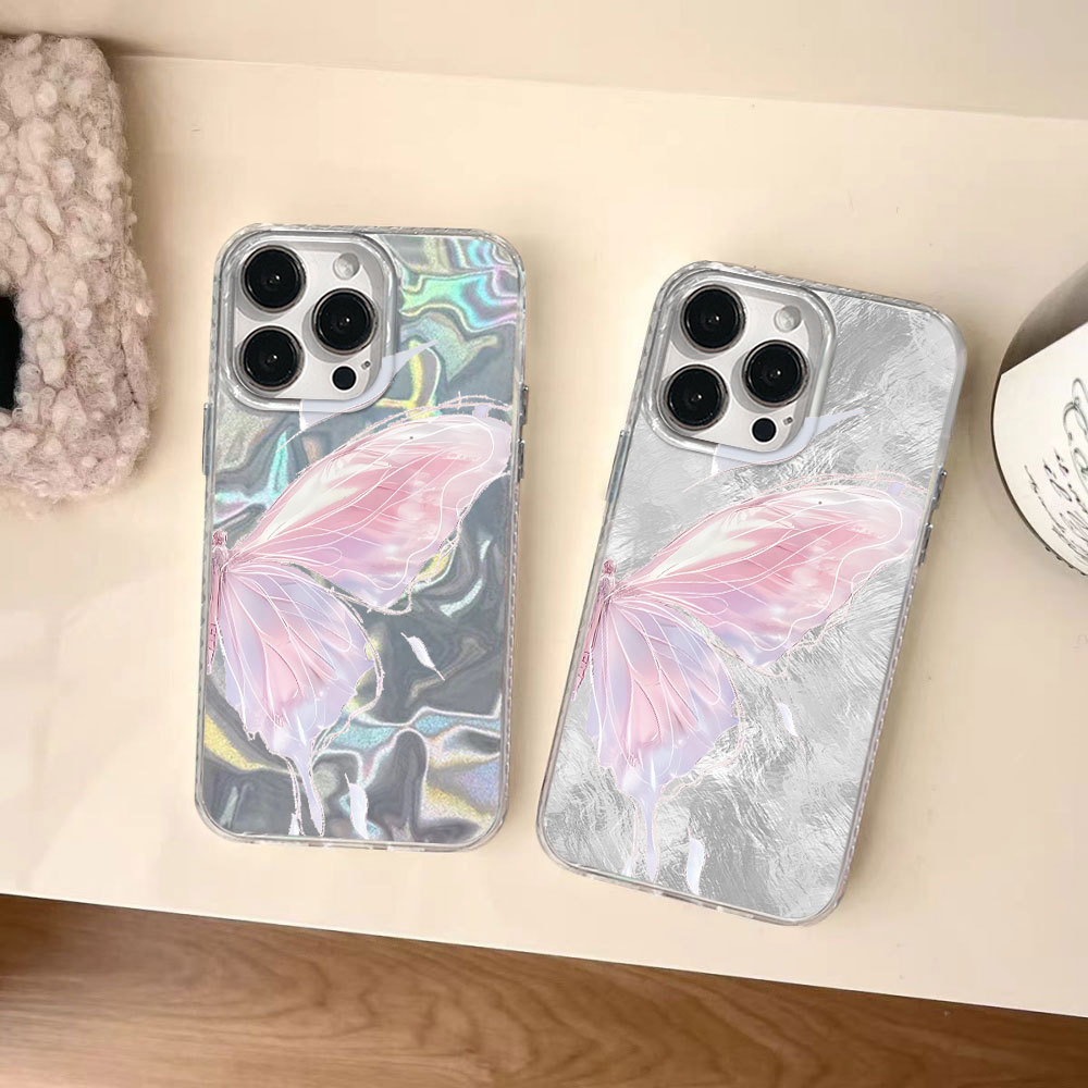 Capa Para Samsung A16 A15 A56 A36 A55 5G A54 A14 A05S A34 A35 A32 A13 A04E Borboleta Cintilante À Prova De Choque LUSHEN