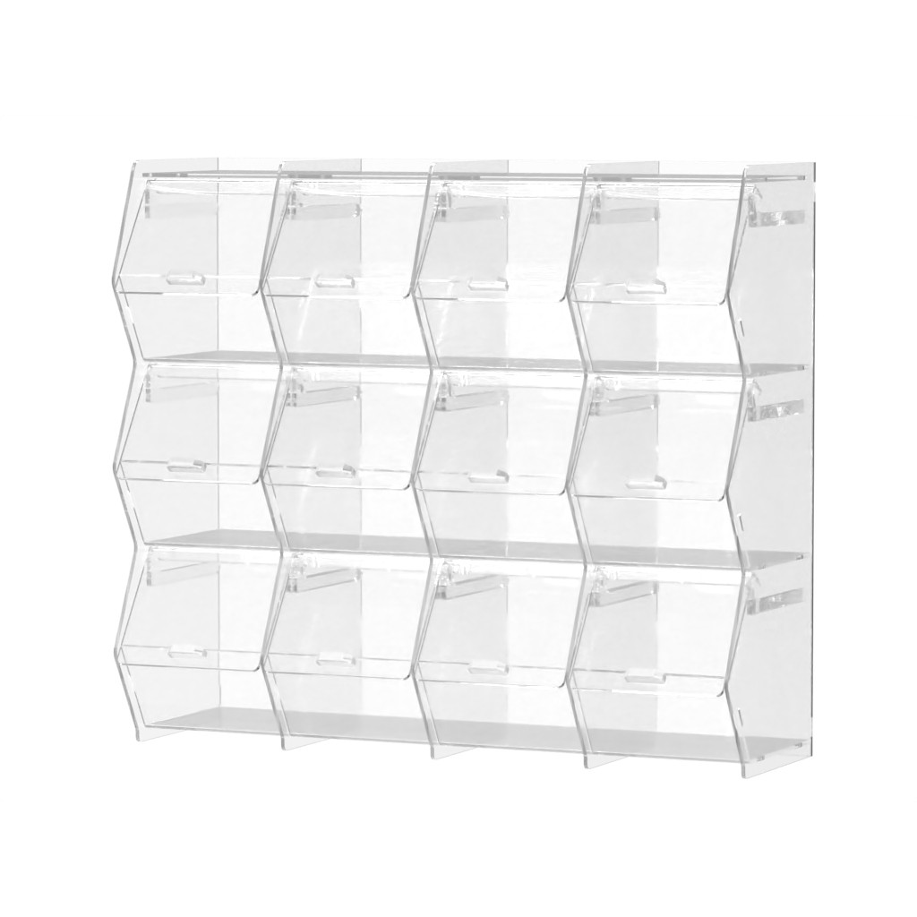 Baleiro Idealle Em Acrilico Cristal 12 Nichos 3x4