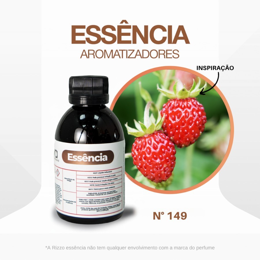 Essência Morango Silvestre Concentrada para Ambientes N°149 - 100 g - 1 unidade - Rizzo em Oferta na Shopee