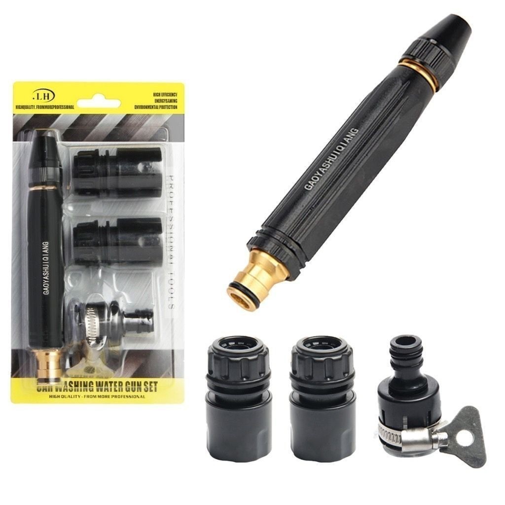 Esguicho Bocal De Mangueira Regar Jardim Pistola Spray Água Alta Pressão
