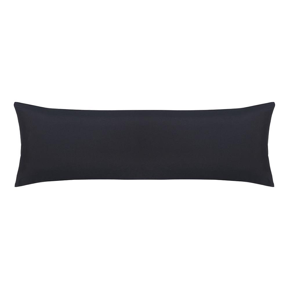 Fronha Body Pillow Altenburg Toque Acetinado 40cm x 130cm Preto