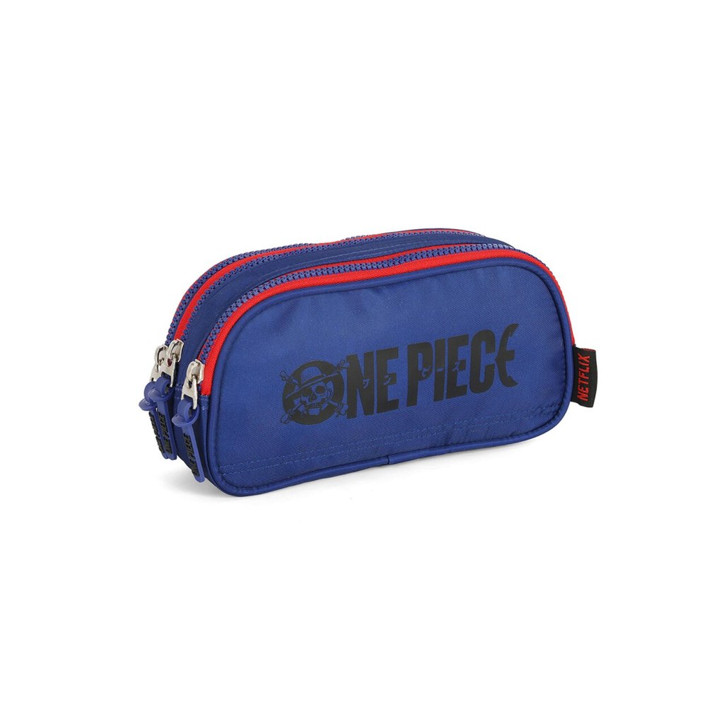 Estojo 3 Divisórias One Piece Going Merry Azul Luxcel
