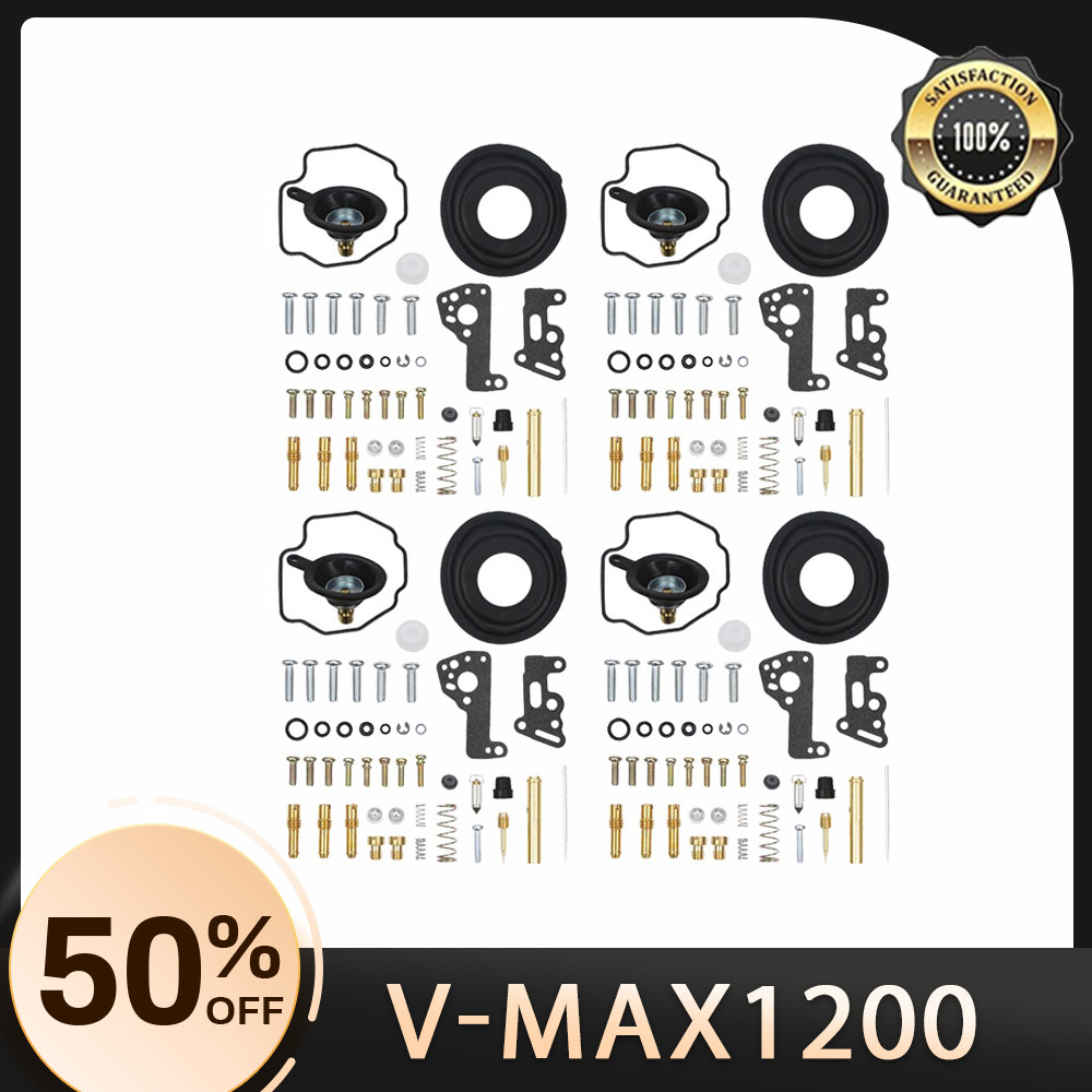 4 Conjuntos Para Kit De Reparo De Carburador De Motocicleta Yamaha V-MAX 1200 1985-2000 VMAX