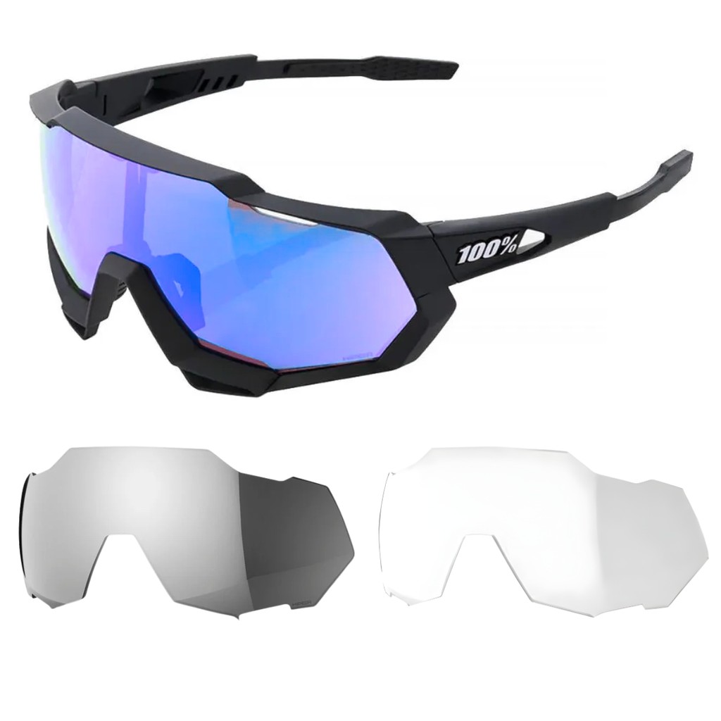 Óculos Esportivos de Sol SPEEDTRAP 100% Lentes HiPER UV + 2 Lentes Extras
