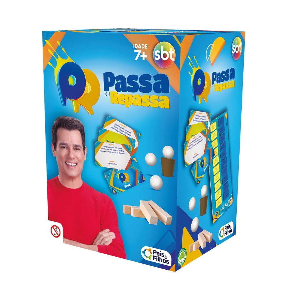 Jogo de Tabuleiro Passa ou Repassa Original Licenciado SBT Game Show Torta Cara Brinquedo Interativo em Oferta na Shopee