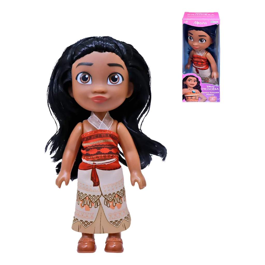 Brinquedo Infantil Mini Boneca Princesa Moana 15cm +3 Anos Etitoys - YD-830 em Oferta na Shopee