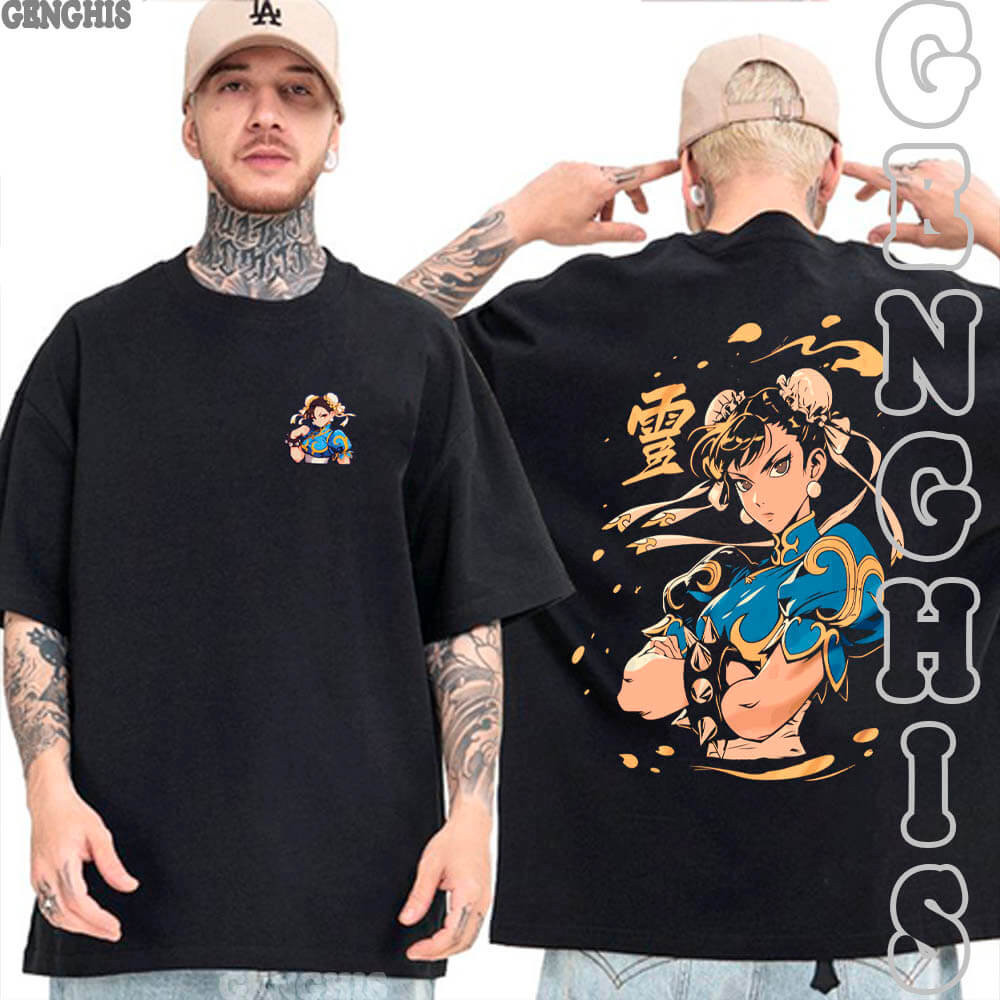 Camisa Chun-Li Street Fighter Série de videogame Jogo Camiseta Unissex