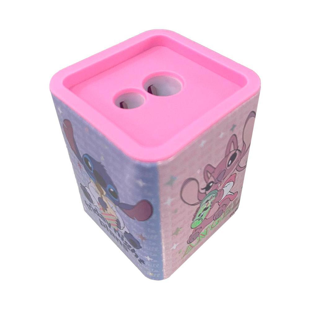 Apontador 2 Furos Jumbo Depósito Metálico Stitch Angel Molin em Oferta na Shopee