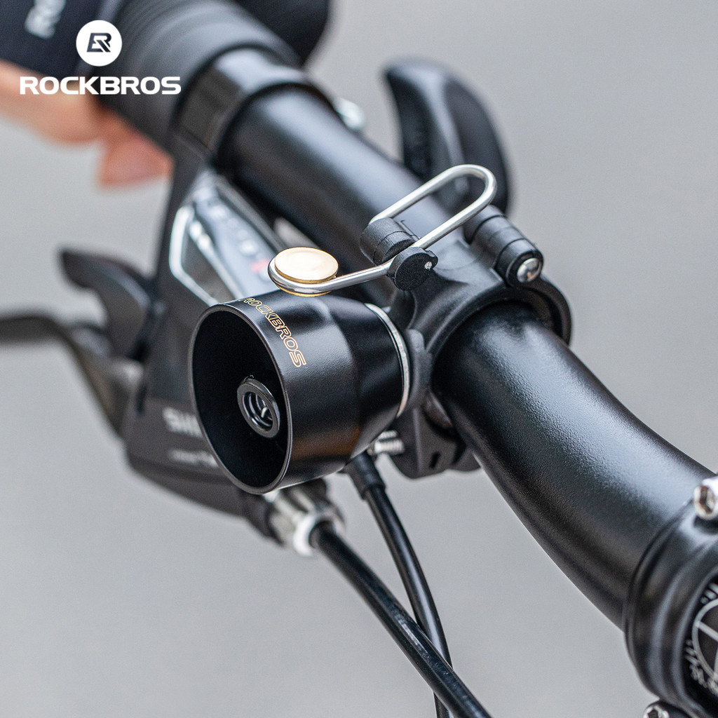 ROCKBROS Mini Sino 2 Em 1 Bicicleta Campainha Liga De Cobre Resistente À Corrosão Alto Decibel Chifre Prova Dwaterproof