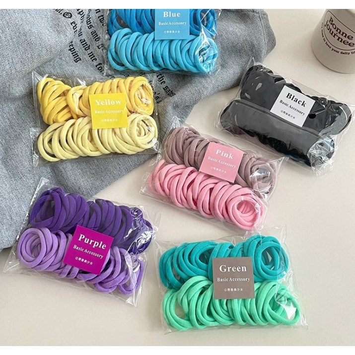 Kit 50 Xuxinhas Elástico de Cabelo Xuxinha Criança Adulto Rabicó 50 Unidades em Oferta na Shopee