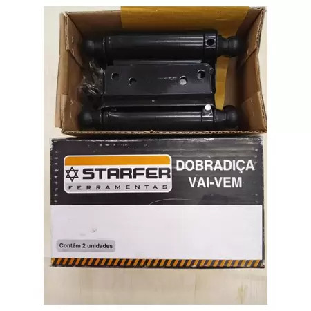 Par Dobradiça Vai E Vem Starfer 3 Polegadas Ótima Qualidade Seguro Fechadura Eficaz Facilidade
