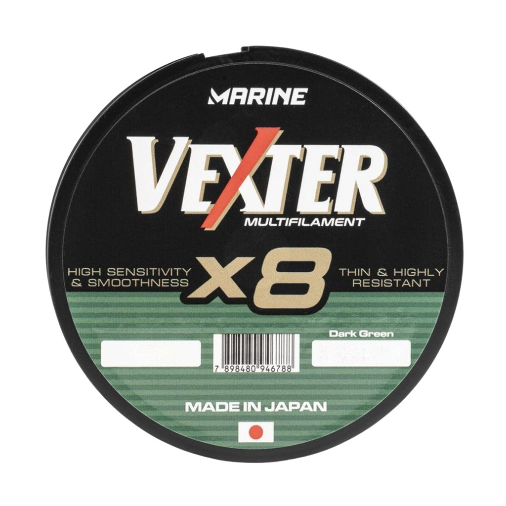 Linha de Pesca Marine Sports Vexter X8 Multifilamento Verde 300m 40lb 0.29mm Pescaria Esportiva