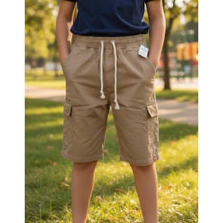 Bermuda Cargo Infantil  Sarja De Algodão Cintura Elástica em Oferta na Shopee