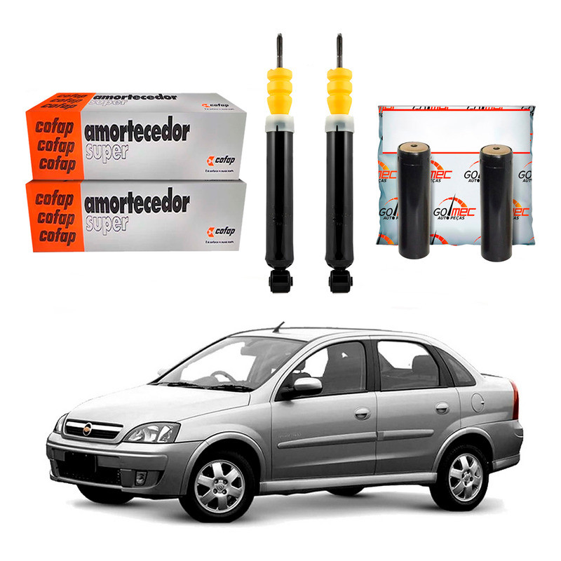 Kit Amortecedor Traseiro, Corsa Novo Sedan 1.4 2007 A 2012 em Oferta na Shopee