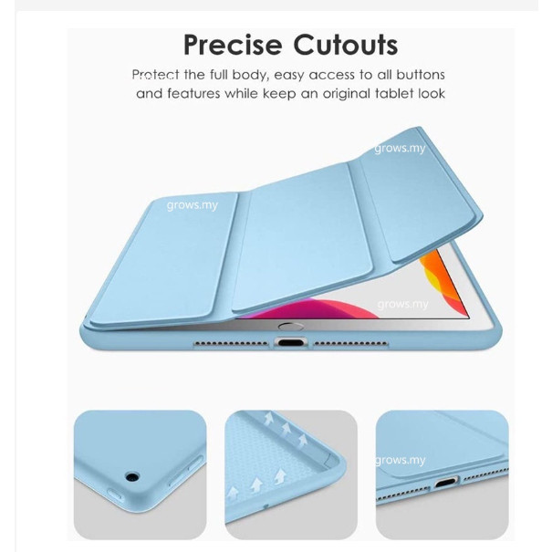 Capa magnetico com slot de canetas compativel ipad Air 1/2 Ipad 5/6 -9.7pol