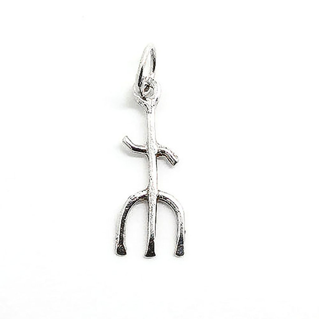 Pingente Tridente Da Pomba Gira Prata - Id 4325