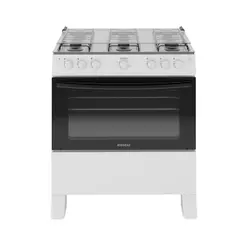 Fogão Itatiaia Star New Piso 6 Bocas Branco Mesa de Inox Bivolt 3700000473