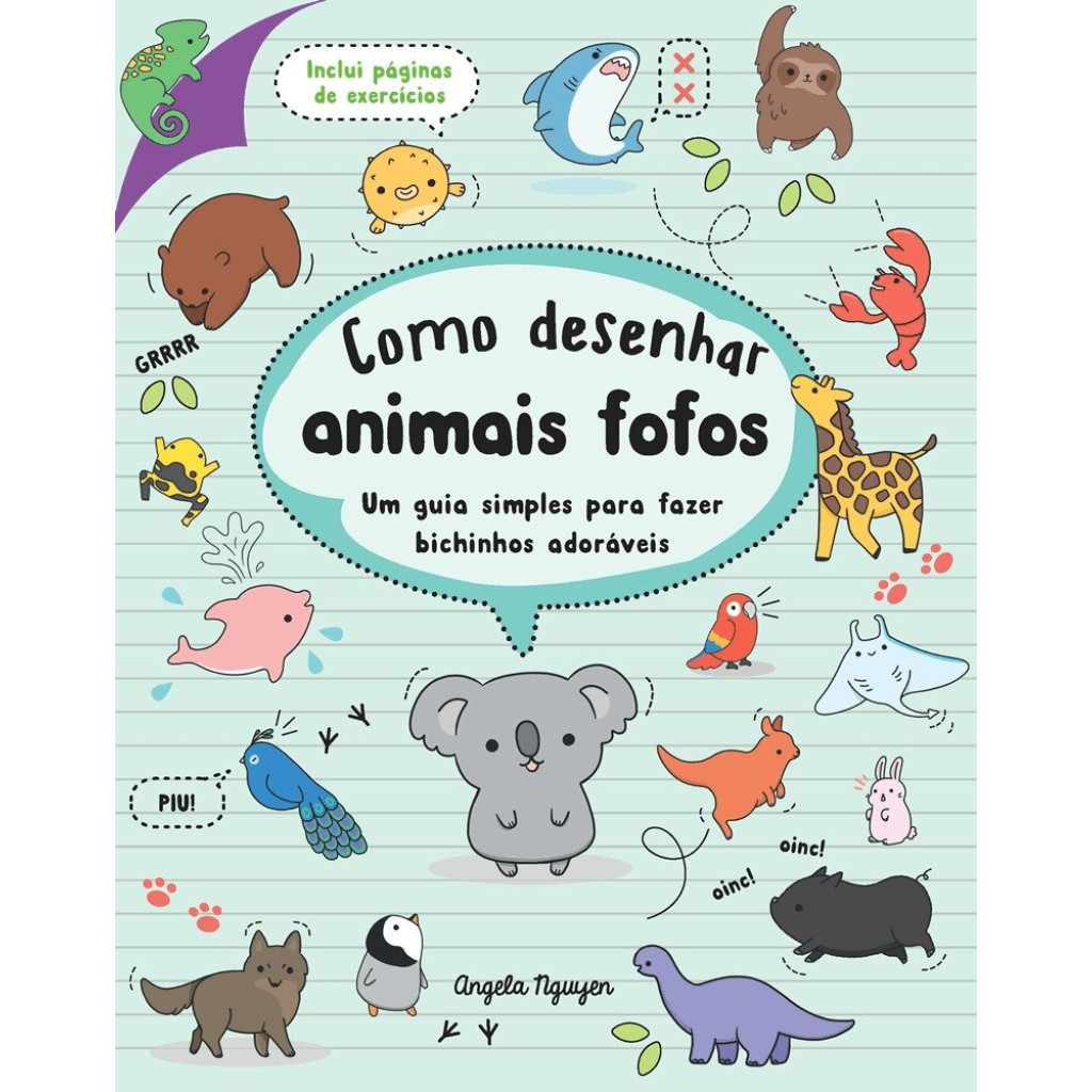 Guia de Como desenhar animais fofos! em Oferta na Shopee
