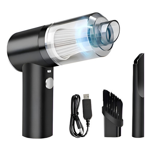 Aspirador Portátil De Pó Recarregável Mini Automotivo S/ Fio Preto