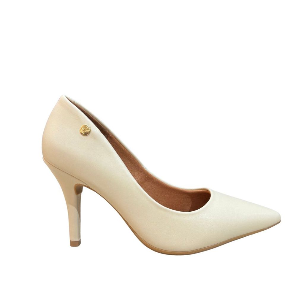 Scarpin Vizzano Feminino 1184.1101 Salto 9,5cm Creme