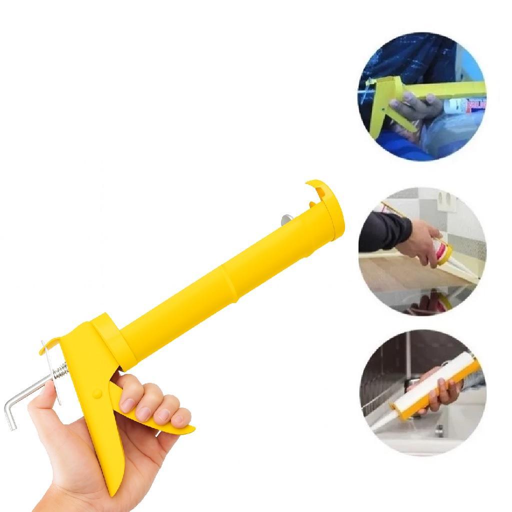 APLICADOR SILICONE PROFISSIONAL ENGRAXADEIRA ACO MANUAL PARA TUBO COLA REJUNTE PVC PRESSAO VEDACAO