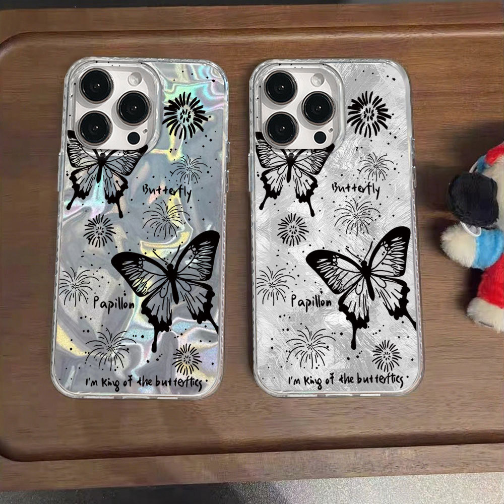 Capa Para Samsung S24 Plus S23 FE S23Ullta S21 S22 S20 A56 A55 A54 A16 A15 A35 Borboleta Fogos De Artifício À Prova De C