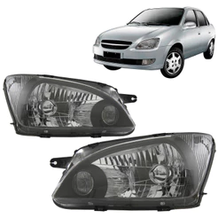 Farol Corsa Classic 2011 2012 2013 2014 2015 2016 Máscara Negra