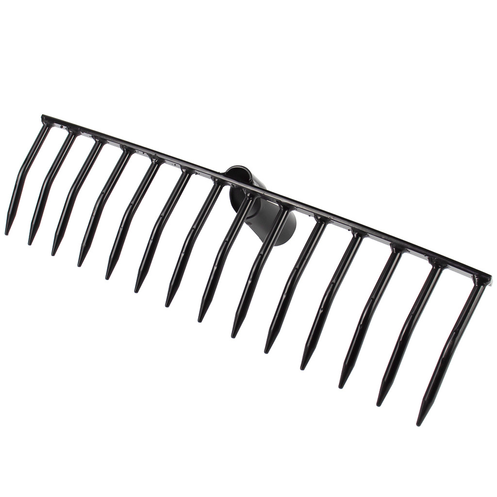 Ancinho Rastelo De Ferro Sem Cabo 14 Dentes 42cm Pesado E Resistente em Oferta na Shopee