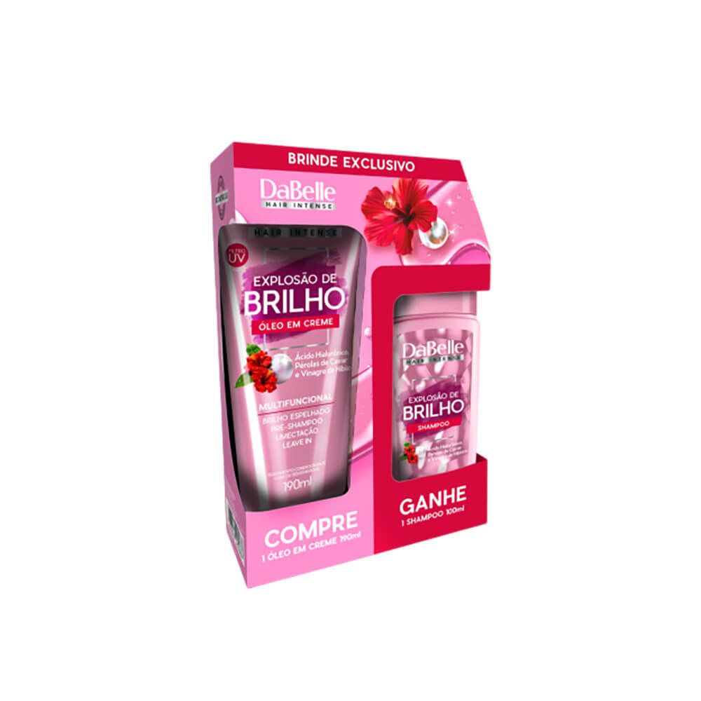 Kit Dabelle Óleo em Creme + Shampoo Explosão de Brilho 290ml em Oferta na Shopee